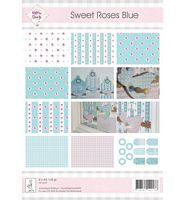 Decoupage set 8344 Rosa Dotje Sweet Roses blue
